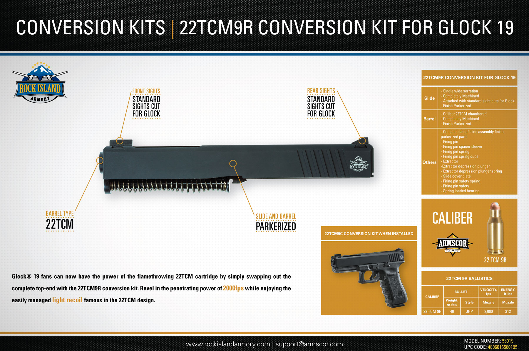 Conversion Kit for Glock 19/23 Armscor International, Inc